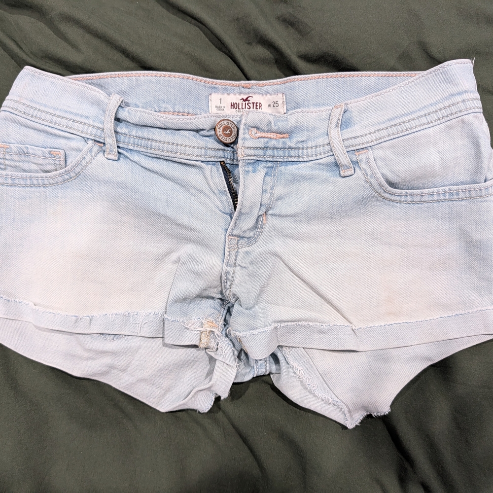 Hollister Women's Light Blue Jean Shorts